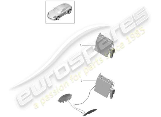 a part diagram from the Porsche 718 Cayman parts catalogue