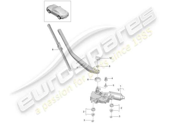 a part diagram from the Porsche 718 Cayman parts catalogue