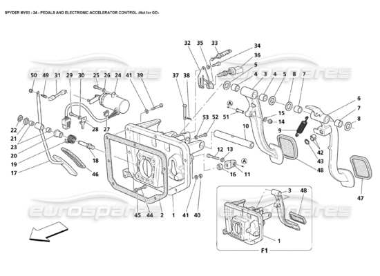 a part diagram from the Maserati 4200 parts catalogue