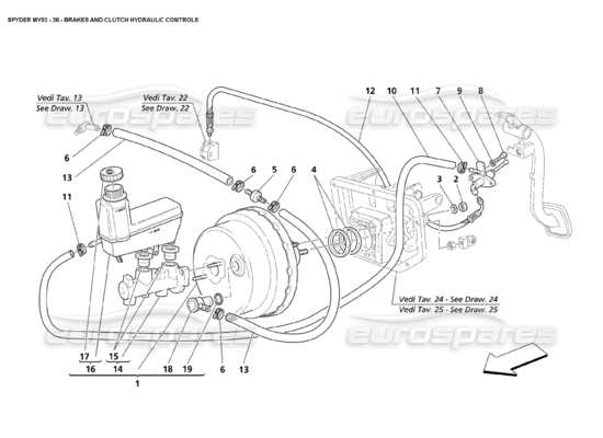 a part diagram from the Maserati 4200 parts catalogue