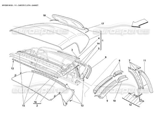 a part diagram from the Maserati 4200 parts catalogue