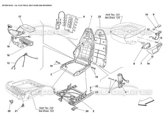 a part diagram from the Maserati 4200 parts catalogue