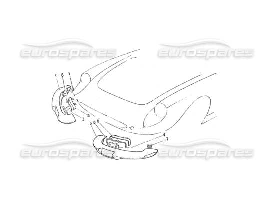 a part diagram from the Ferrari 365 GT 2+2 (Coachwork) parts catalogue