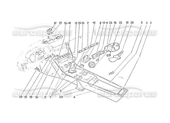 a part diagram from the Ferrari 365 GT 2+2 (Coachwork) parts catalogue