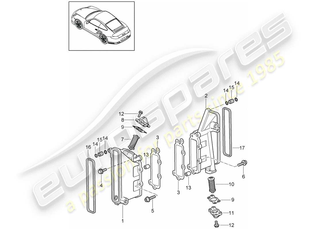 Porsche 911 T/GT2RS (2011) CHAIN CASE Part Diagram