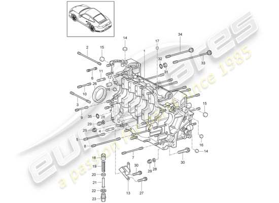 a part diagram from the Porsche 911 T/GT2RS parts catalogue