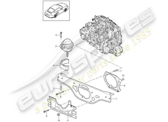 a part diagram from the Porsche 911 T/GT2RS parts catalogue