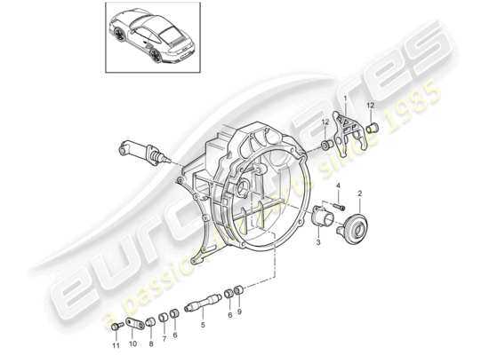 a part diagram from the Porsche 911 T/GT2RS parts catalogue