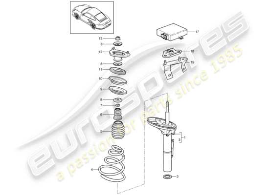 a part diagram from the Porsche 911 T/GT2RS parts catalogue