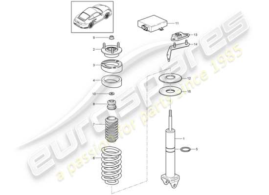 a part diagram from the Porsche 911 T/GT2RS parts catalogue