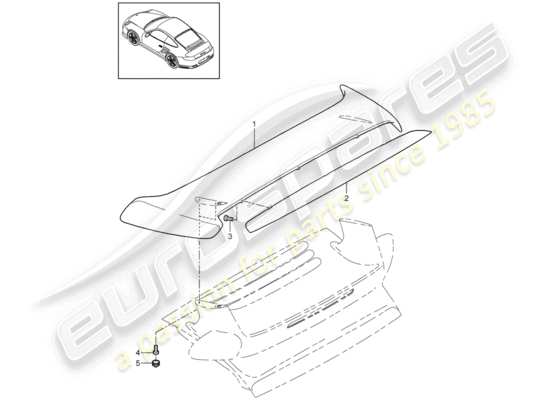 a part diagram from the Porsche 911 T/GT2RS parts catalogue