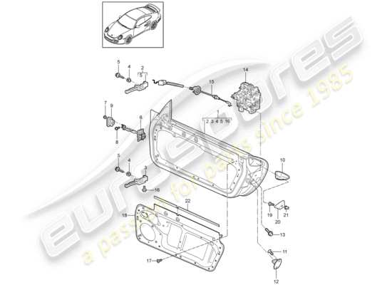 a part diagram from the Porsche 911 T/GT2RS parts catalogue