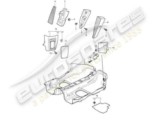 a part diagram from the Porsche 911 T/GT2RS parts catalogue