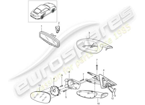 a part diagram from the Porsche 911 T/GT2RS parts catalogue