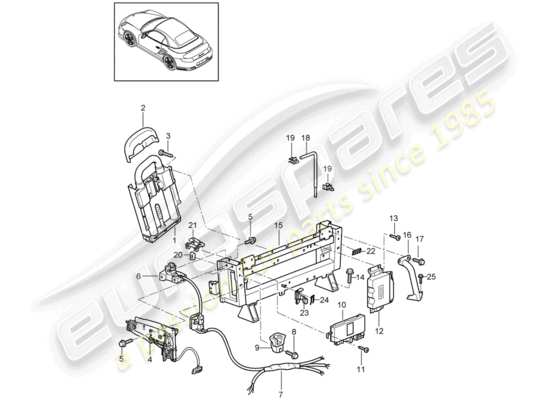 a part diagram from the Porsche 911 T/GT2RS parts catalogue