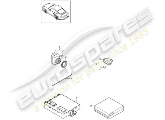 a part diagram from the Porsche 911 T/GT2RS (2011) parts catalogue