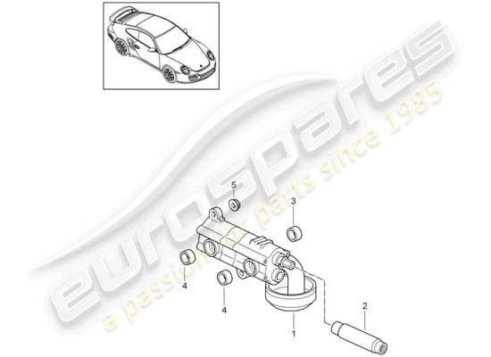 a part diagram from the Porsche 911 T/GT2RS parts catalogue