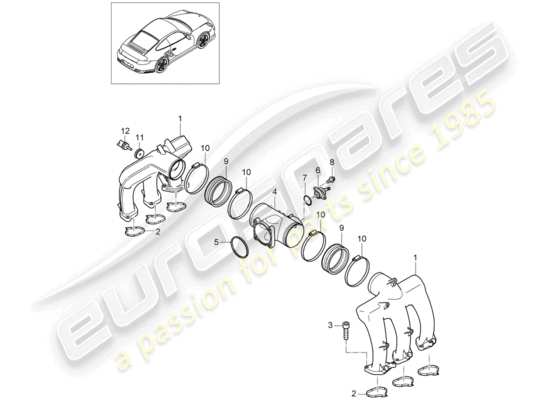 a part diagram from the Porsche 911 T/GT2RS parts catalogue