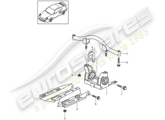 a part diagram from the Porsche 911 T/GT2RS parts catalogue