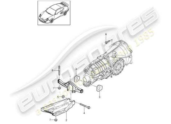 a part diagram from the Porsche 911 T/GT2RS parts catalogue