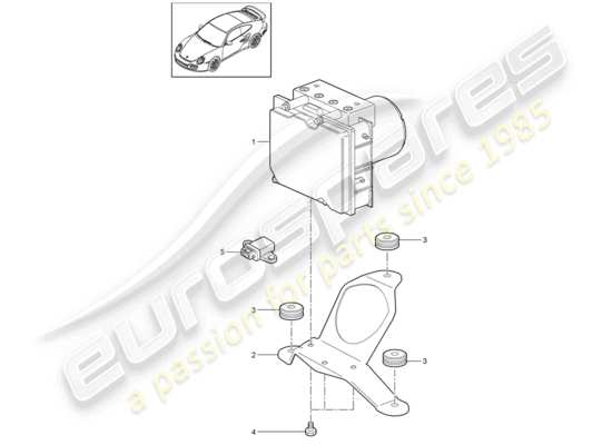 a part diagram from the Porsche 911 T/GT2RS parts catalogue