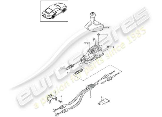 a part diagram from the Porsche 911 T/GT2RS (2012) parts catalogue