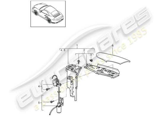 a part diagram from the Porsche 911 T/GT2RS parts catalogue