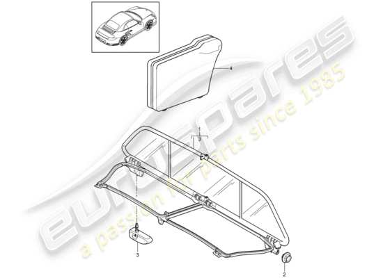 a part diagram from the Porsche 911 T/GT2RS parts catalogue