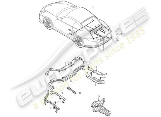 a part diagram from the Porsche 911 T/GT2RS parts catalogue