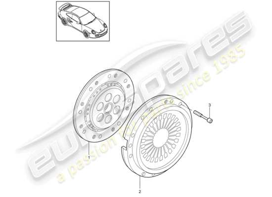 a part diagram from the Porsche 911 T/GT2RS parts catalogue