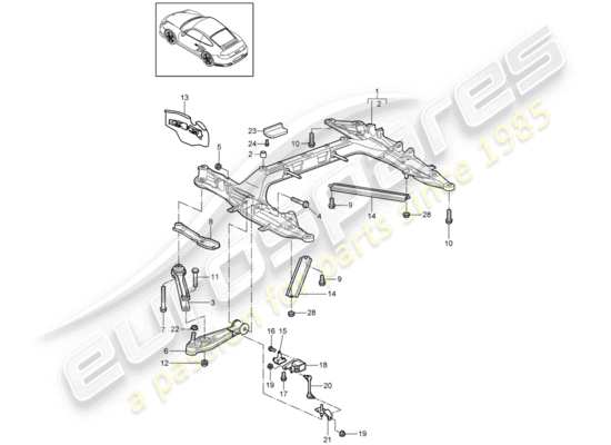 a part diagram from the Porsche 911 T/GT2RS parts catalogue