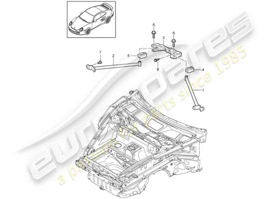 a part diagram from the Porsche 911 T/GT2RS parts catalogue