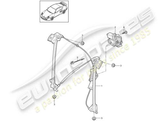 a part diagram from the Porsche 911 T/GT2RS parts catalogue