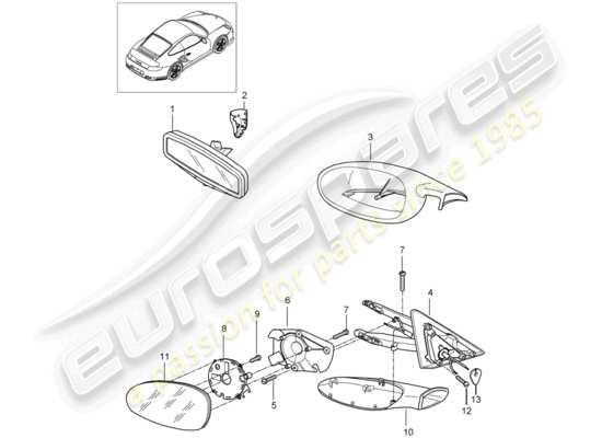 a part diagram from the Porsche 911 T/GT2RS (2013) parts catalogue