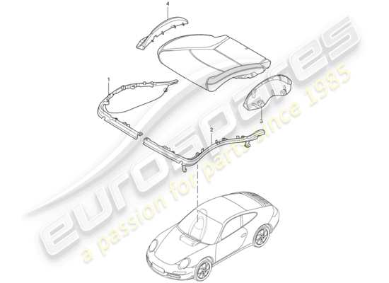 a part diagram from the Porsche 911 T/GT2RS (2013) parts catalogue