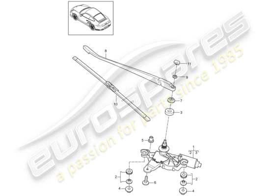 a part diagram from the Porsche 911 T/GT2RS (2013) parts catalogue