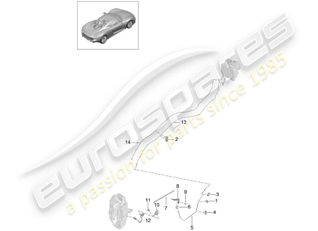 Porsche 918 Spyder (2015) brake line Parts Diagram