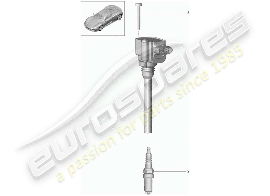 Porsche 918 Spyder (2015) IGNITION SYSTEM Part Diagram