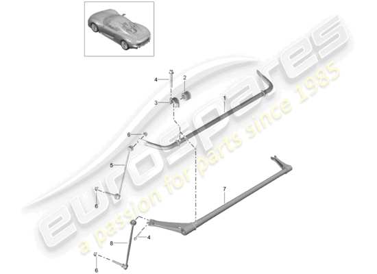 a part diagram from the Porsche 918 Spyder parts catalogue