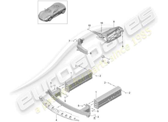 a part diagram from the Porsche 918 Spyder parts catalogue