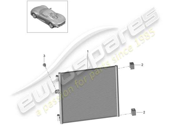 a part diagram from the Porsche 918 Spyder parts catalogue