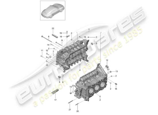 a part diagram from the Porsche 991 parts catalogue