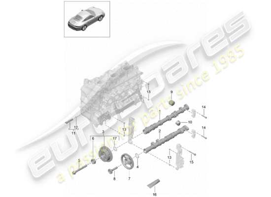 a part diagram from the Porsche 991 parts catalogue