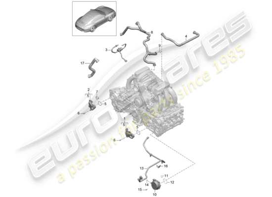 a part diagram from the Porsche 991 parts catalogue