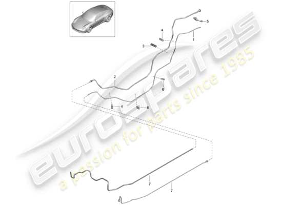 a part diagram from the Porsche 991 parts catalogue