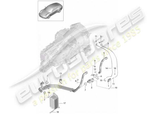 a part diagram from the Porsche 991 parts catalogue