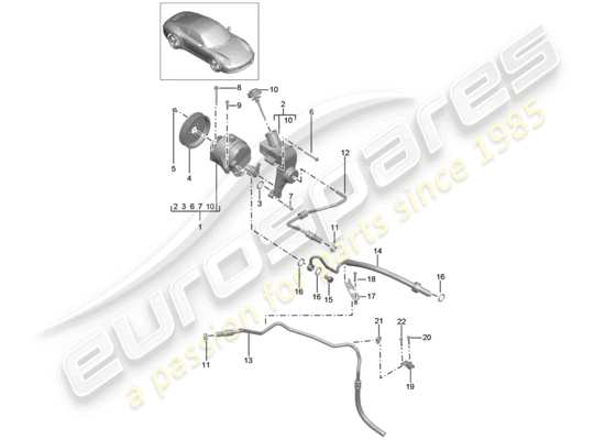 a part diagram from the Porsche 991 parts catalogue