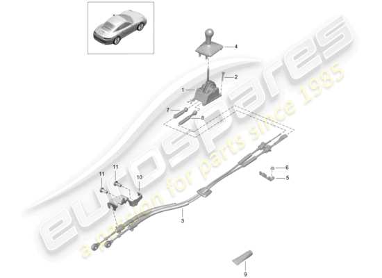 a part diagram from the Porsche 991 parts catalogue