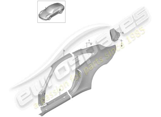 a part diagram from the Porsche 991 parts catalogue