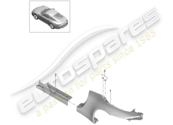 a part diagram from the Porsche 991 parts catalogue